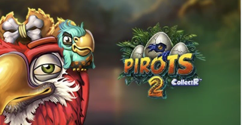 Modo demonstração do Pirots 2 com papagaios e dinossauros