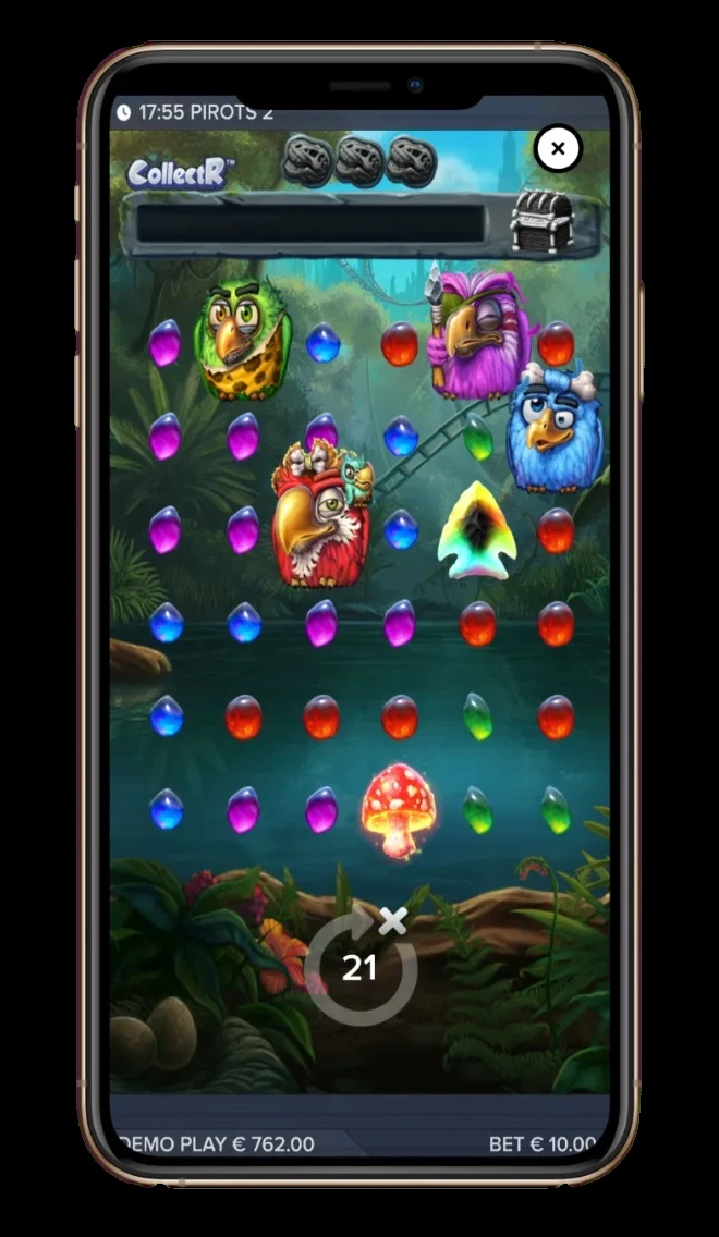 Como jogar Pirots 2 no aplicativo móvel